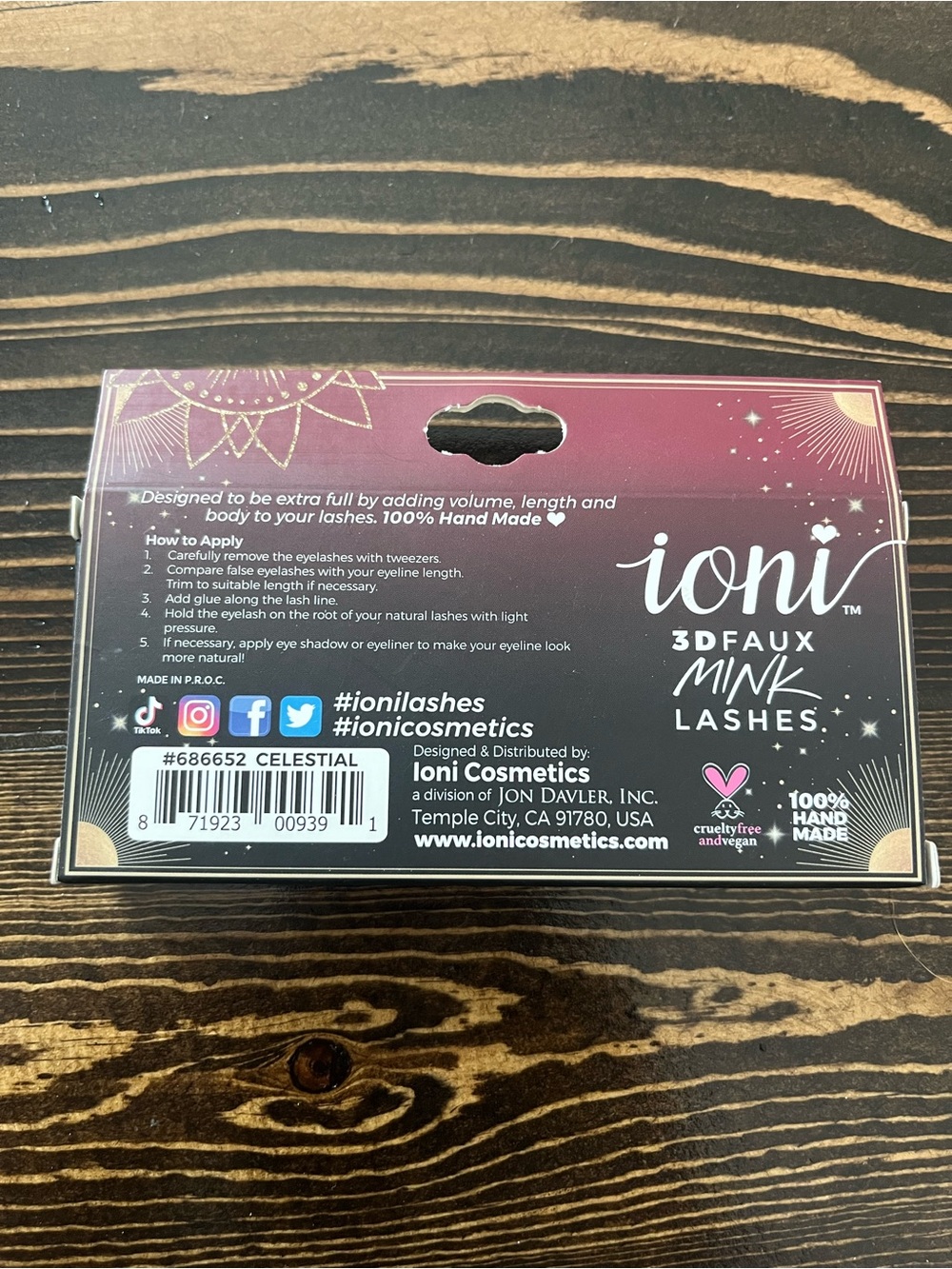 ioni Wispy Doll Full 3D Faux Mink Lashes - Black - Picture 3 of 3